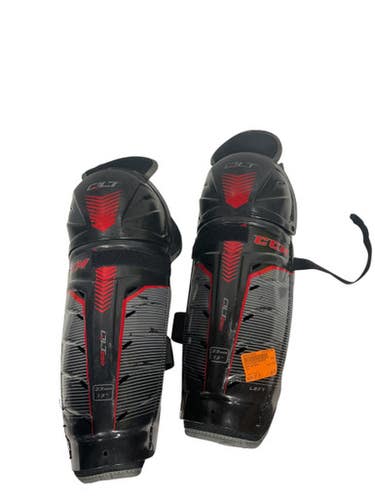 Used CCM QLT250 Junior Shin Guards Black 13" 11847-S000028066