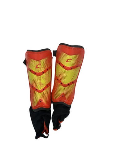 Used Champion Sports Soccer Shin Guards Adult Orange LG 11847-S000028054