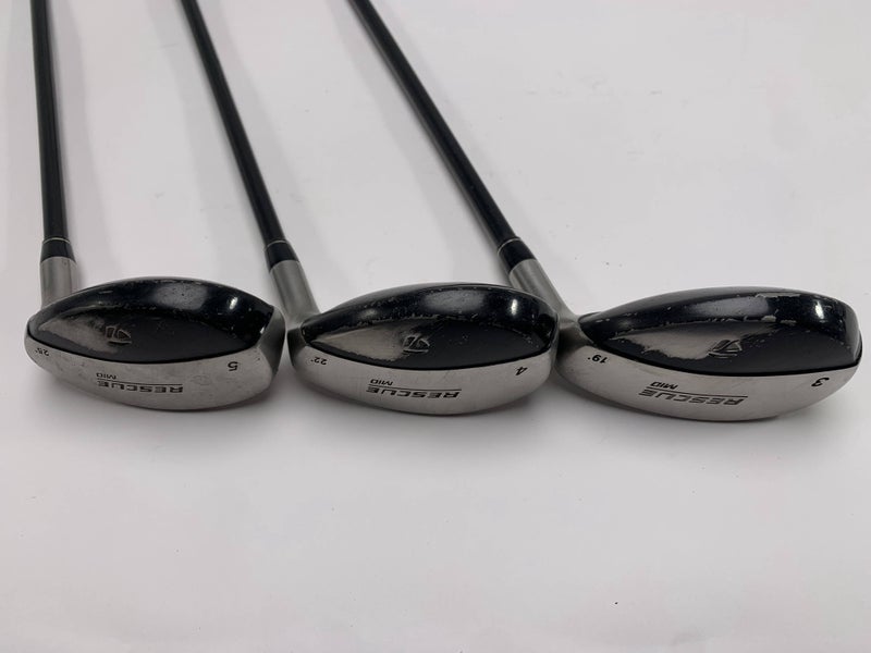TaylorMade Rescue Mid Hybrid Set 3 4 5 19* 22* 25* Ultralite Regular Mens RH