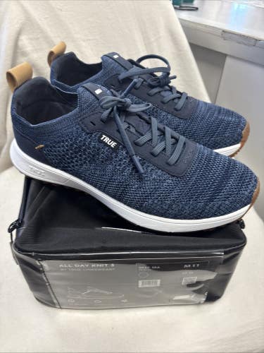 Brand New Mens Size 11 TRUE Linkswear All Day Knit 3 Golf Shoes. Deep Sea Blue