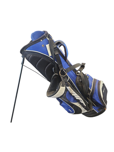 Used Slazenger BLACK WHITE BLUE Mens Stand Bag None 11850-S000021032