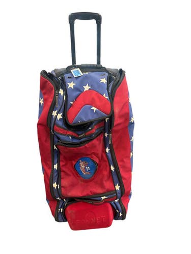 Used Bownet BAG BB/SB Player Wheeled Bag Royal Blue And Red 11850-S000021007