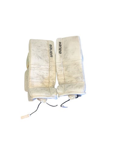 Used Bauer GSX 26+1 JR SM Goalie Leg Pads Junior White 26" 11823-S000033098