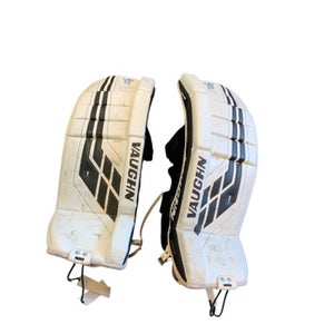 Used Vaughn VE8 26+2 Goalie Leg Pads Youth White 26" 11823-S000033099
