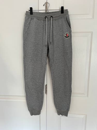Men's Grey drawstrings Joggers sweatpants size M waist 29"-34" Red blue details