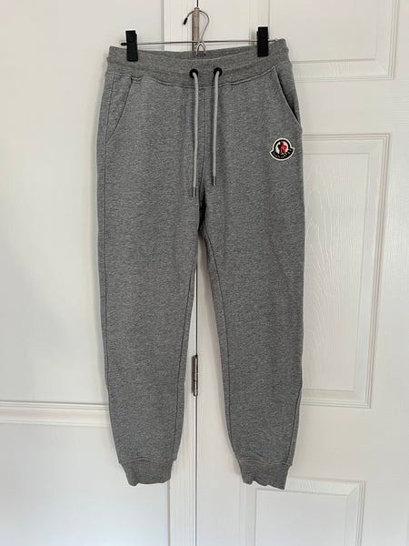 Men's Grey drawstrings Joggers sweatpants size M waist 29"-34" Red blue details