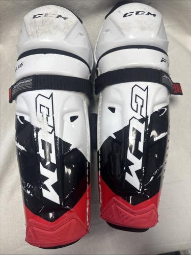 Junior Size 11 Inch CCM JETSPEED FT485 Ice Hockey Shin Pads