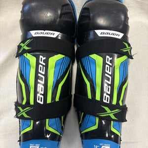 Junior Size 10 Inch Bauer X Ice Hockey Shin Pads