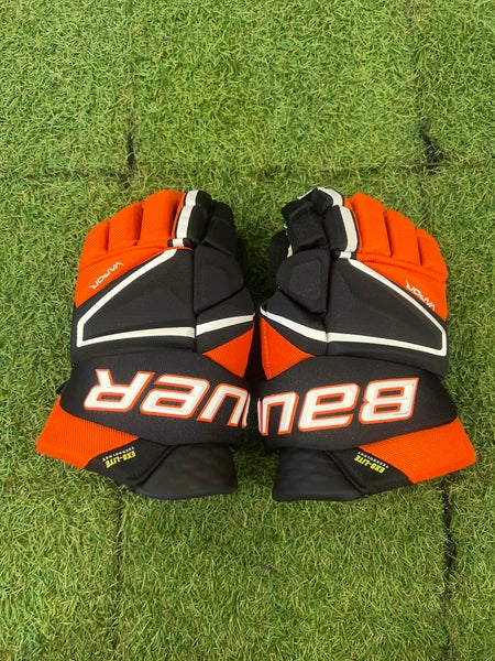 Orange Senior Bauer Vapor Hyperlite Gloves 14" (New)