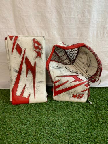 Red Senior Brian's Goalie Gloves & Blockers Regular (Used)