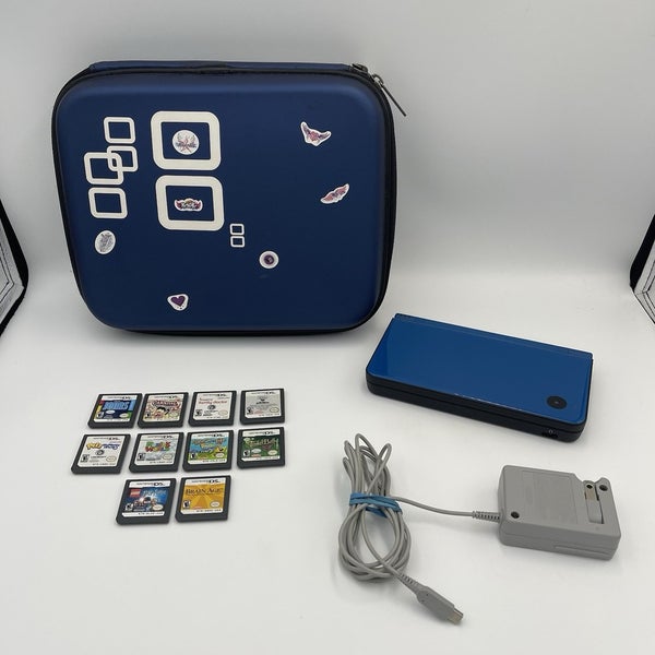 Nintendo DSi XL Blue {No Stylus} Tested with Charger, Case And Games UTL-001