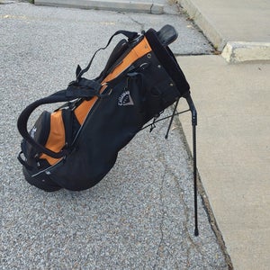 Callaway 7 Divider Dual Golf Stand Stand Bag Black/Orange w Raincover