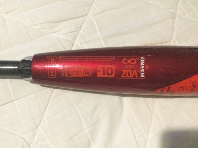 2024 DeMarini Zoa Composite USSSA Certified Bat (-10) 21 oz 31" (Used)