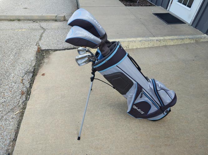 Top Flite Stainless Ladies Flex Graphite Complete Golf Set Stand Bag