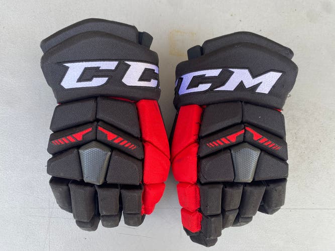 CCM HGTK Tacks Pro Stock 14" Hockey Gloves Blackhawks 55152