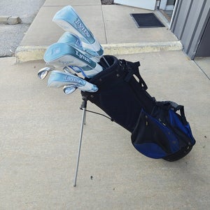 Lynx Crystal Cat Ladies Flex Graphite Complete Golf Set Stand Bag