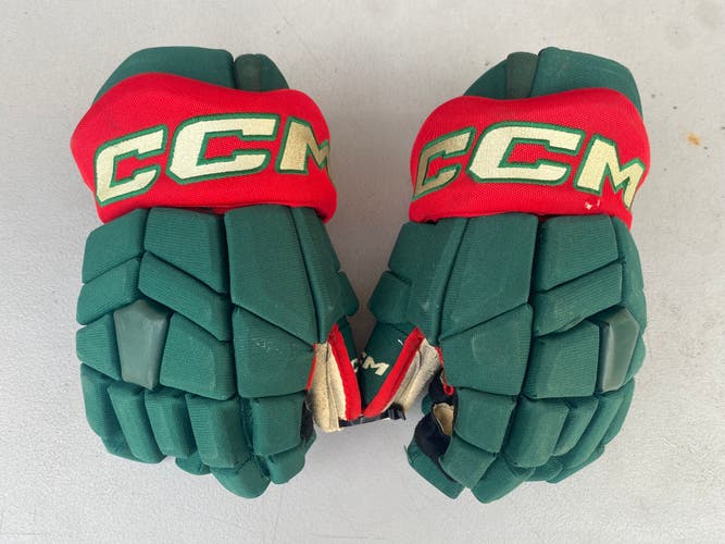 CCM HGTK Tacks Pro Stock 13" Hockey Gloves Wild Green 57374