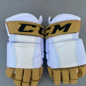 CCM HG97 Pro Stock Hockey Gloves 14” White KNIGHTS 58485