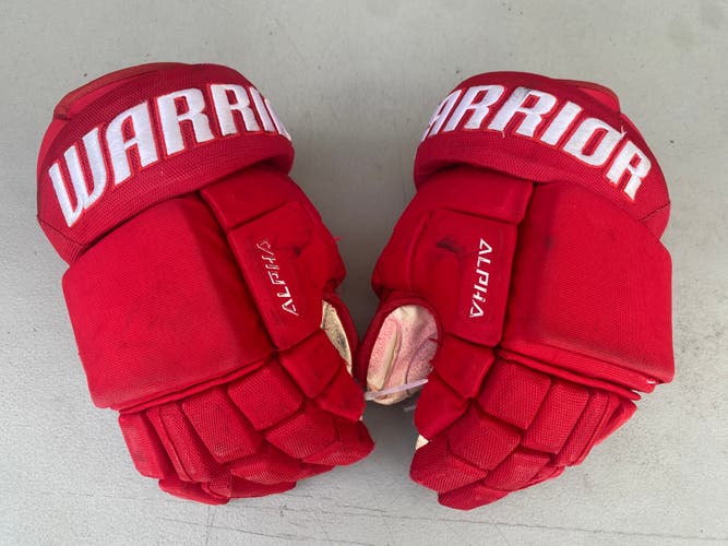 Warrior Alpha LX Pro Stock Hockey Gloves 14" Red 60607