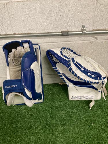 Junior Bauer Reactor 2000 Goalie Gloves & Blockers Regular (Used)