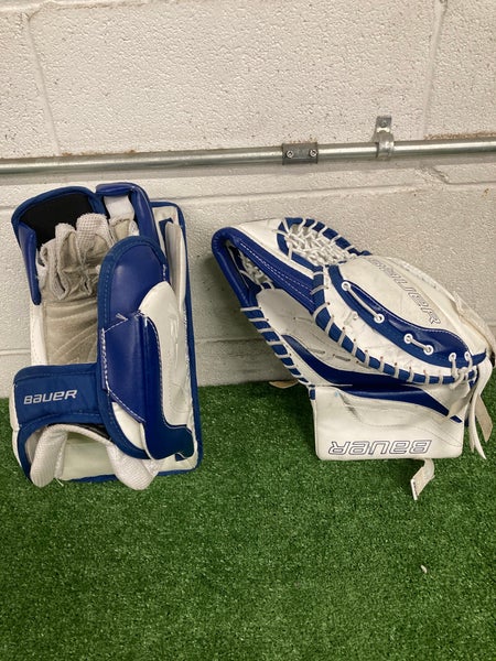 Junior Bauer Reactor 2000 Goalie Gloves & Blockers Regular (Used)