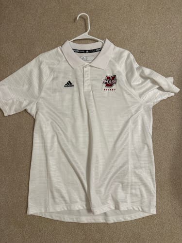 UMass Amherst Hockey Team Issued Adidas Polo