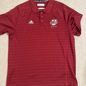 UMass Amherst Hockey Team Issued Adidas Polo