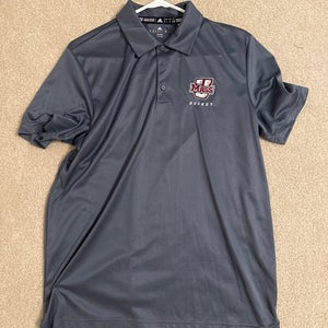 UMass Amherst Team Issued Gray Adidas Polo