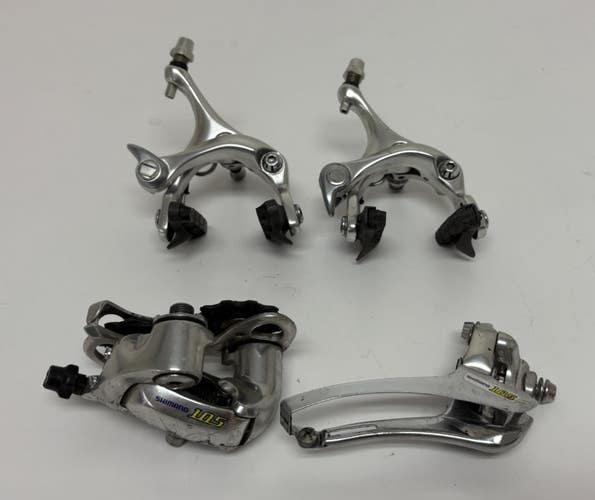 Shimano 105 5500 Silver Aluminum Caliper Brakes Front/Rear Derailleurs CLEAN