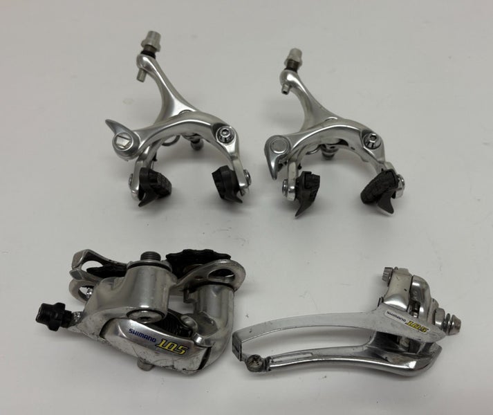Shimano 105 5500 Silver Aluminum Caliper Brakes Front/Rear Derailleurs CLEAN
