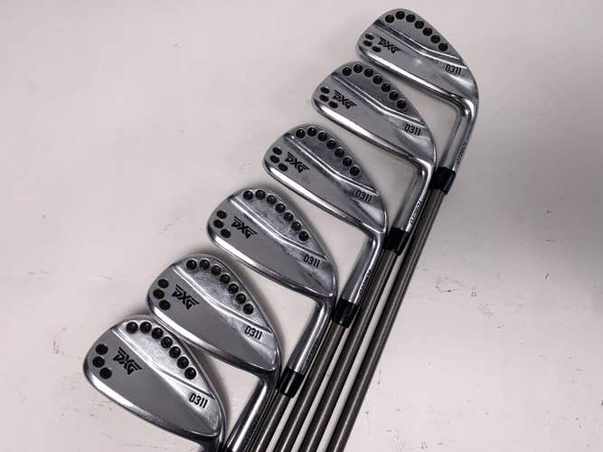 PXG 0311 Chrome Iron Set 5-PW AeroTech SteelFiber i95 Regular Graphite Mens RH
