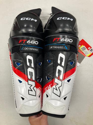 Senior CCM Jetspeed FT680 Shin Pads 14" (New)