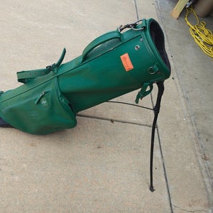 Sitch Golf Leather 2 Divider Single Strap Stand Bag Green