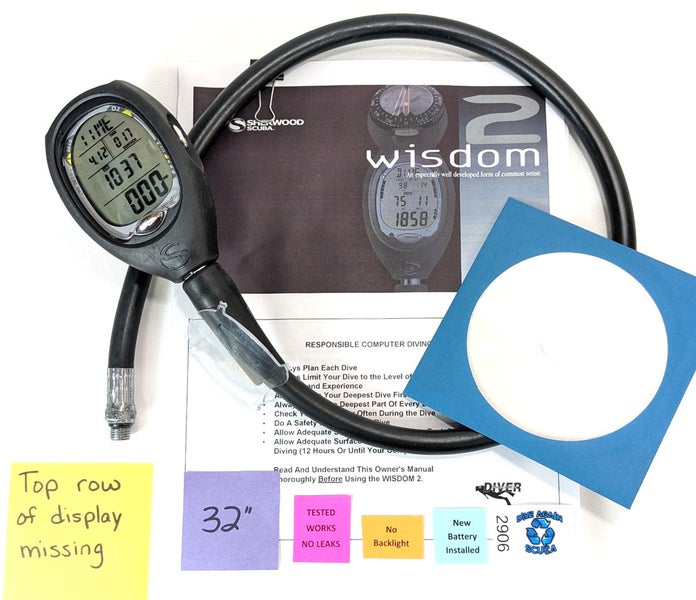 Sherwood WISDOM 2 Air Integrated Scuba Dive Air & Nitrox Computer    *READ*