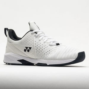 NIB MEN'S YONEX POWER CUSHION SONICAGE PLUS / WIDE (WHITE/BLACK) #SHTSPSWEX