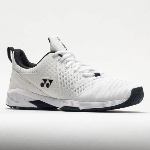 NIB MEN'S YONEX POWER CUSHION SONICAGE PLUS / WIDE (WHITE/BLACK) #SHTSPSWEX