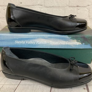 SAS 2349-263 Women's COCO-A Leather Slip-On Loafers Black Bow US 7.5 N