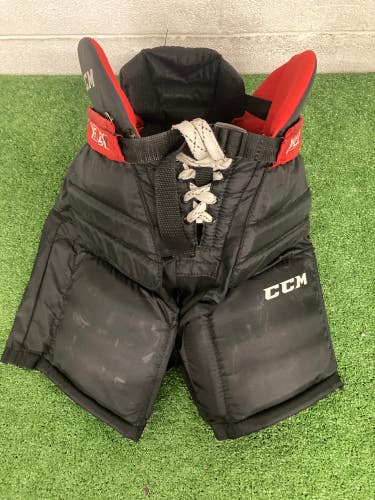 Black Youth XL CCM YTFlex 3 Hockey Goalie Pants (Used)