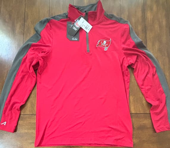 Tampa Bay Buccaneers Antigua Pullover Adult Small 1/4 Zip Dri Fit NWT