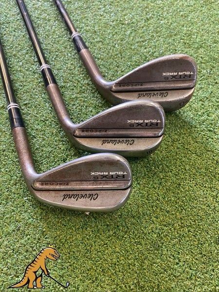 Cleveland RTX 6 Tour Rack Raw Wedge Set 52*, 56*, 60* KBS Tour 125g Stiff Flex