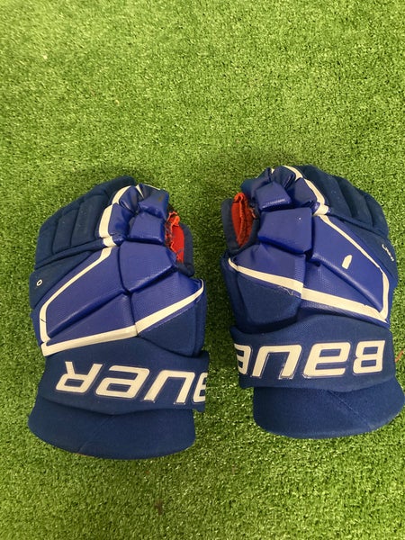 Blue Junior Bauer Vapor 3X Gloves 12" (Used)