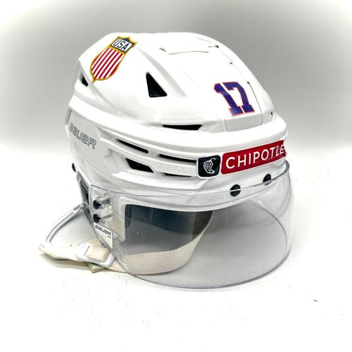 Bauer Re-Akt 150 - Team USA Used Large Pro Stock Helmet (White)