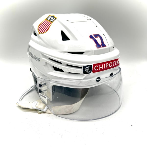 Bauer Re-Akt 150 - Team USA Used Large Pro Stock Helmet (White)
