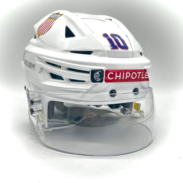 Bauer Re-Akt 150 - Team USA Used Large Pro Stock Helmet (White)
