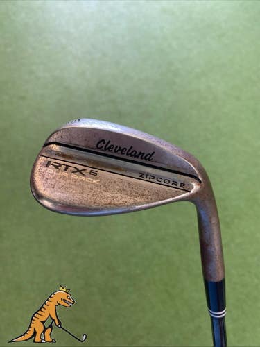 Used RH Cleveland RTX 6 Tour Rack Raw 56.10* Sand Wedge KBS Tour 125g Steel