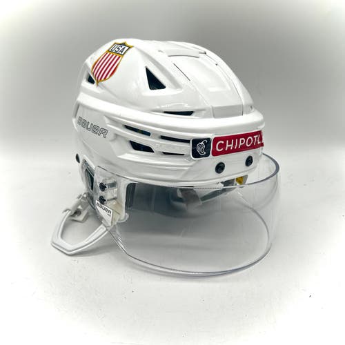 Bauer Re-Akt 150 - Team USA Used Small Pro Stock Helmet (White)