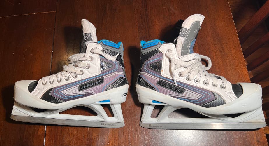 2017 Bauer Reactor 7000 Hockey Goalie Skates Regular Width Size 5 (Used)