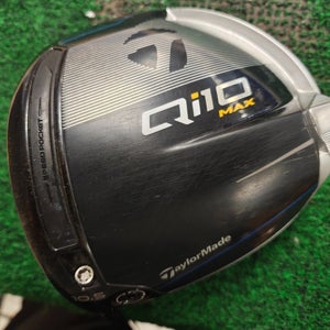 Taylormade Qi10 Max 10.5 Degree Driver Stiff Flex Hzrdus 6.0 Left Handed LH