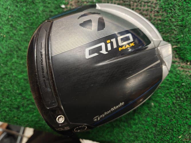 Taylormade Qi10 Max 10.5 Degree Driver Stiff Flex Hzrdus 6.0 Left Handed LH