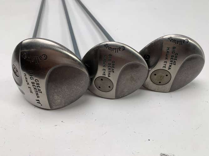 Callaway Hawkeye Wood Set DR 7 9 | 11* 21* 24* Hawk Eye UL Ladies Graphite RH